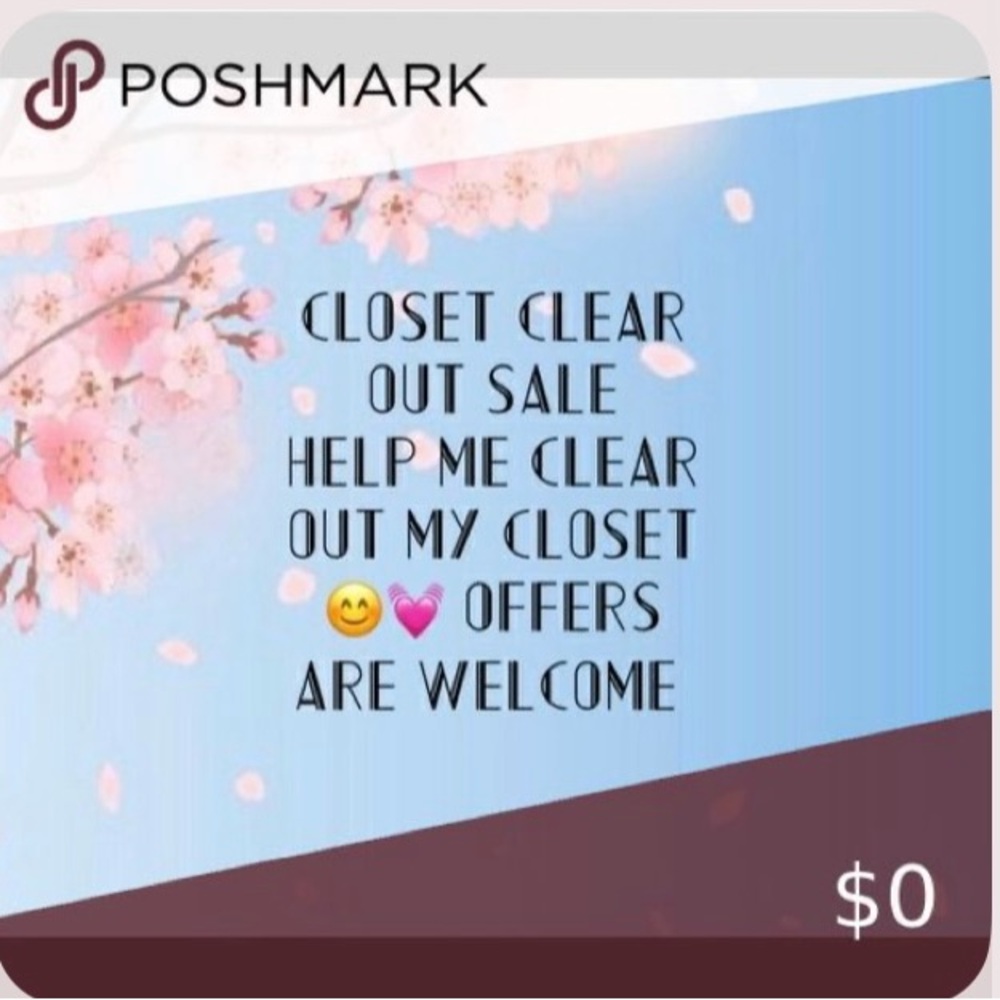 Closet Clear Out Sale